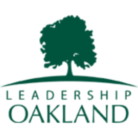 Image of tree with "Leadership Oakland"